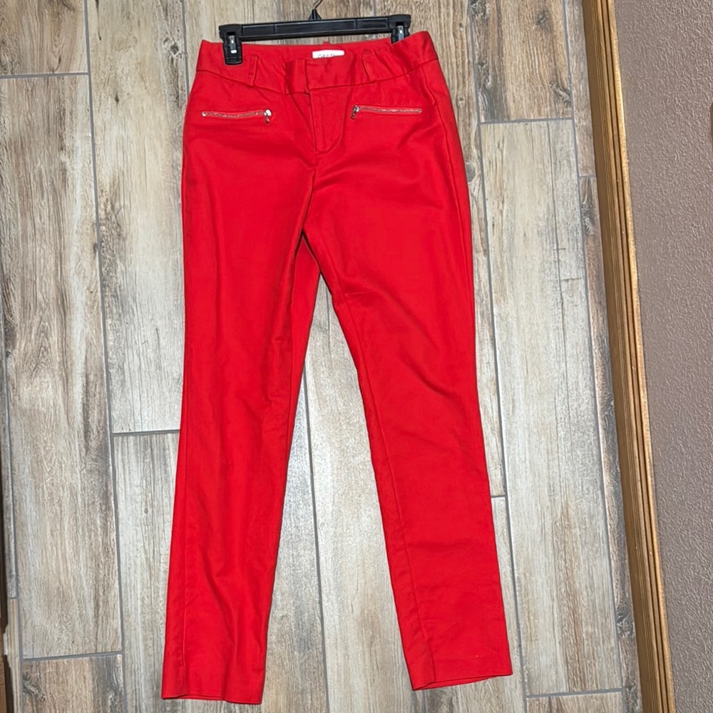 Calvin Klein Red Straight Leg Pants